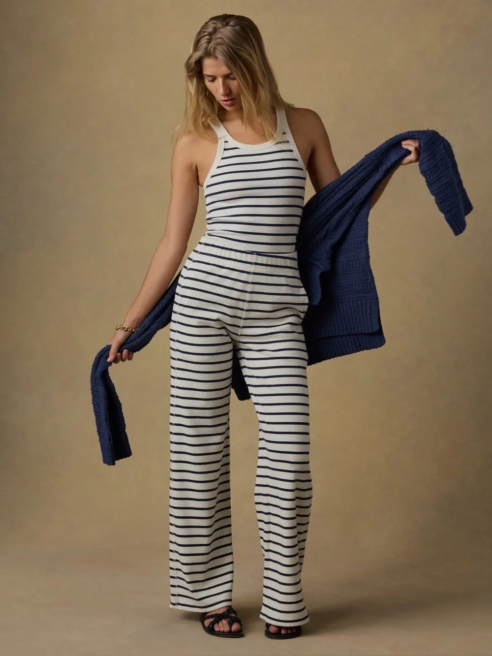 Faherty Surfside Rib Pant - Salt Air Stripe